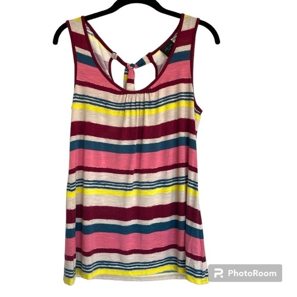 Anthropologie Deletta Stripe Tie Back Tank | S - Picture 2 of 6